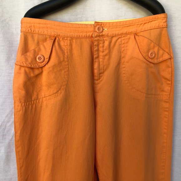 Carolina Blues Women's Pants Size10 Orange - Picture 2 of 8